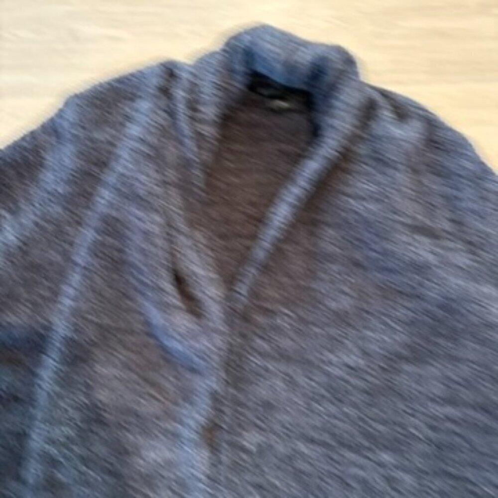 Barefoot Dreams Cozychic Cali Cardigan Sweater Heathered black gray XS - Picture 6 of 10